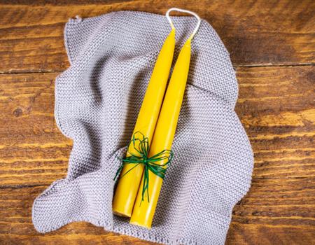 Bienenwachs-Tischkerzen, 1 Paar